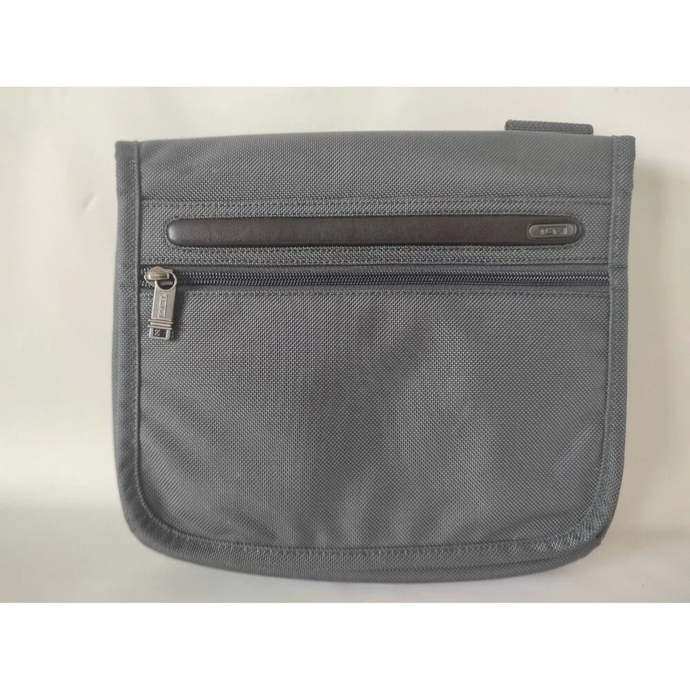 TUMI Alpha Small Flap Crossbody Grey Shoulder Bag Pouch 22105DH 10.5